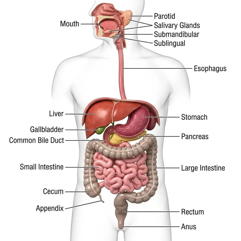 3D Human Alimentary Canal Render