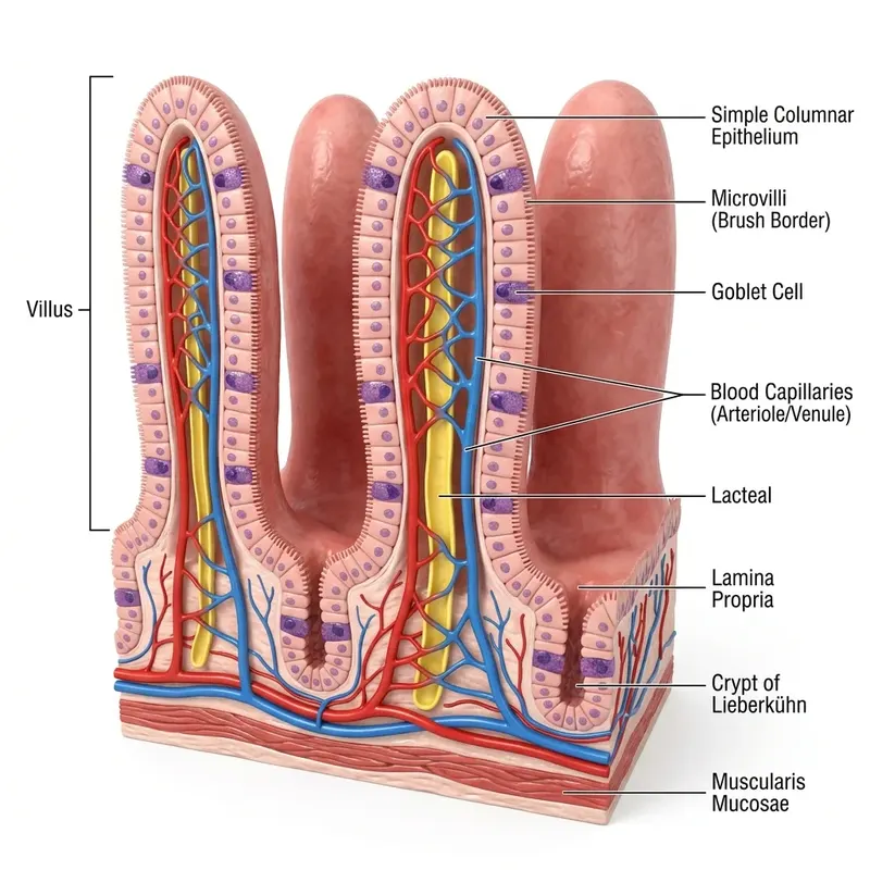 3D Villi Microstructure Diagram