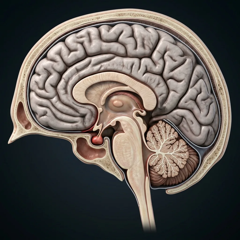 3D Human Brain Anatomical sagittal view