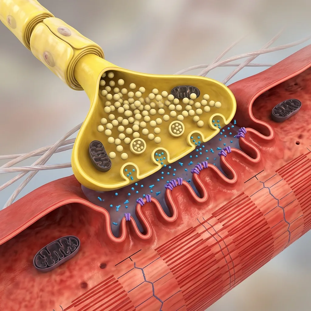 3D Neuromuscular Junction Synapse Render