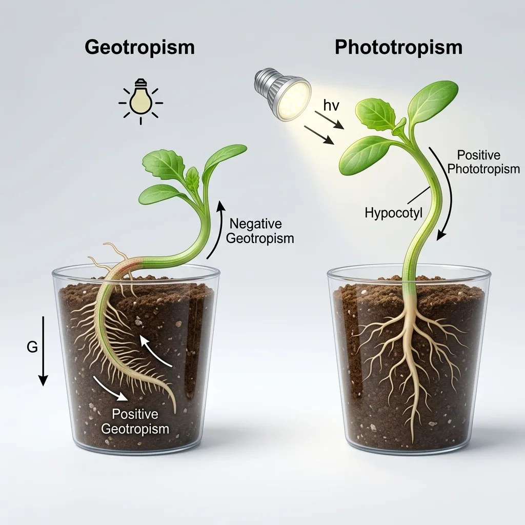 3D Plant Tropisms Growth Diagrams