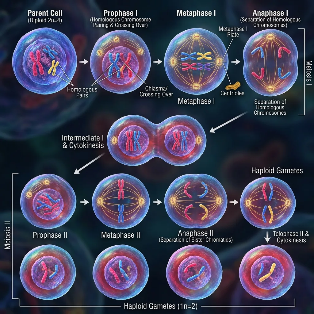 Meiosis 3D Cell Division Graphic