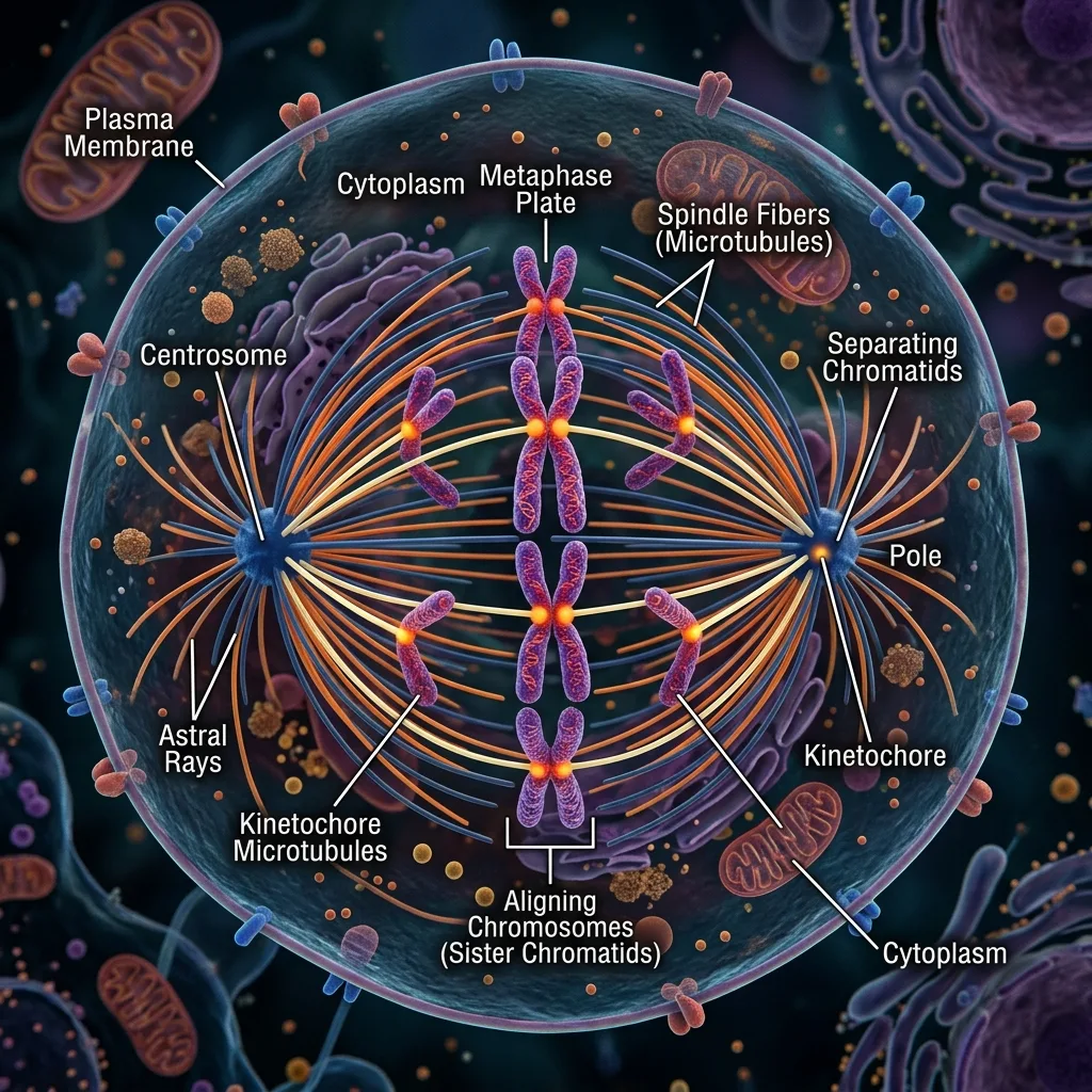 Mitosis 3D Cell Division Graphic