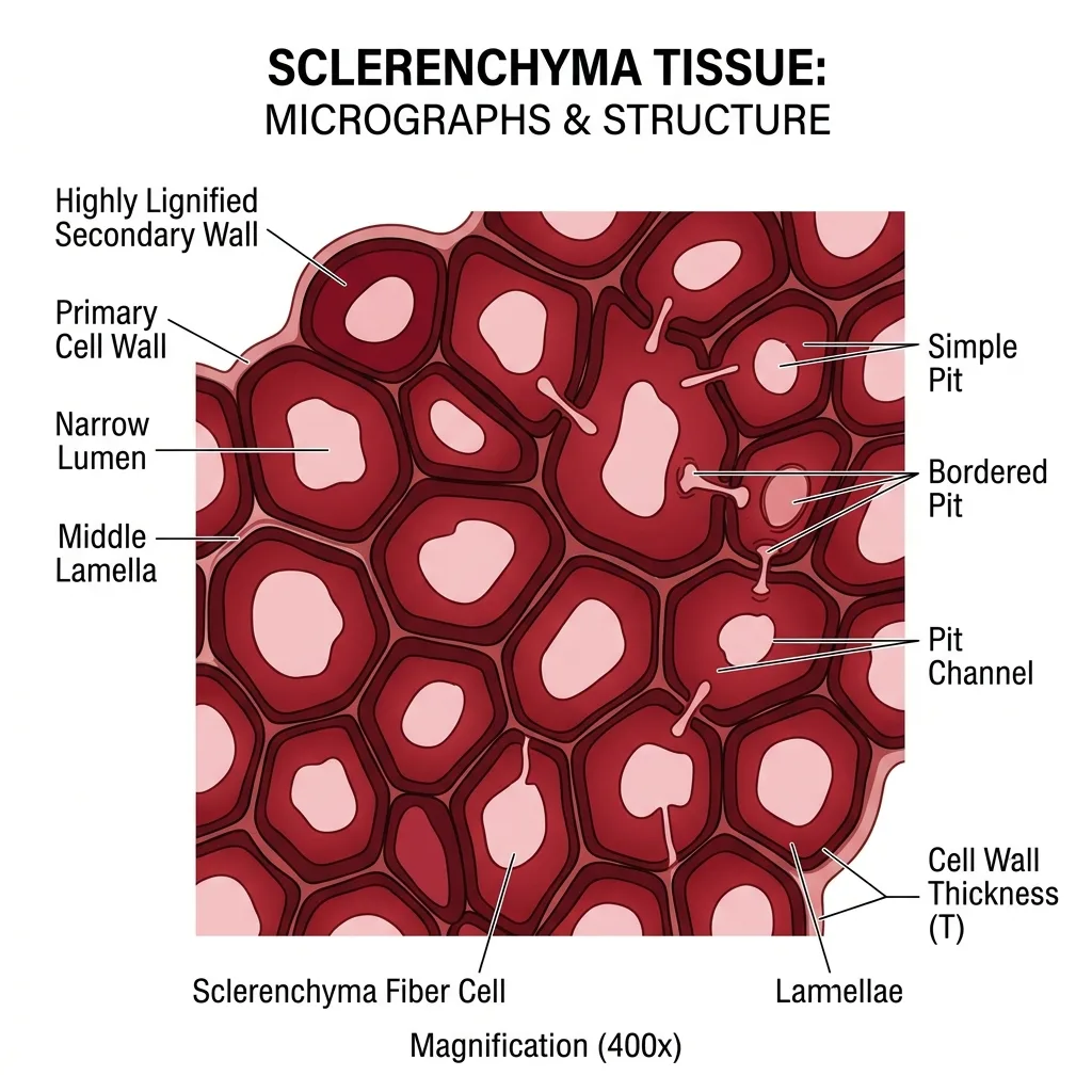 Sclerenchyma tissue cells
