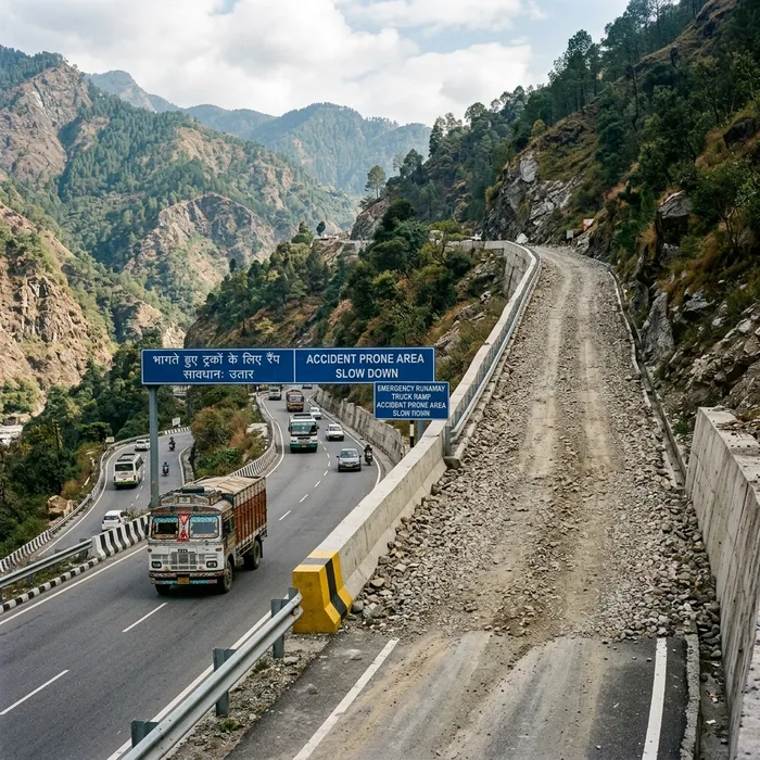 Highway runaway truck escape ramp