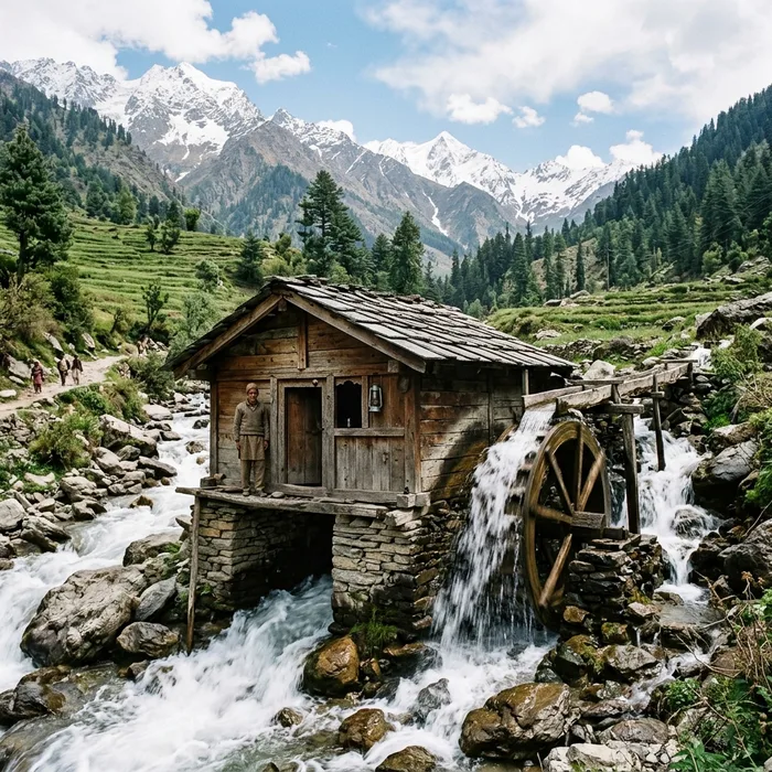 Traditional Himalayan Gharat watermill