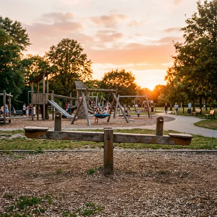 Playground seesaw lever